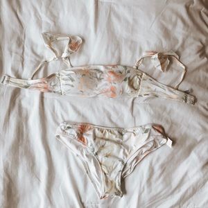 PINK floral swimsuit- 2 piece